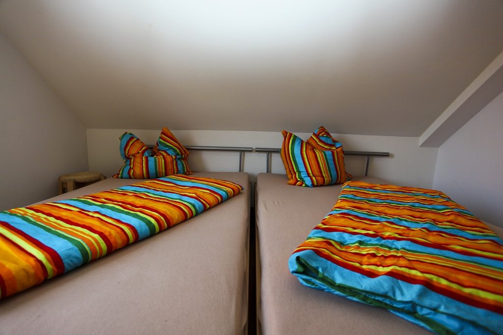 Eines der Doppelzimmer der Ferienwohnung Hamminkeln